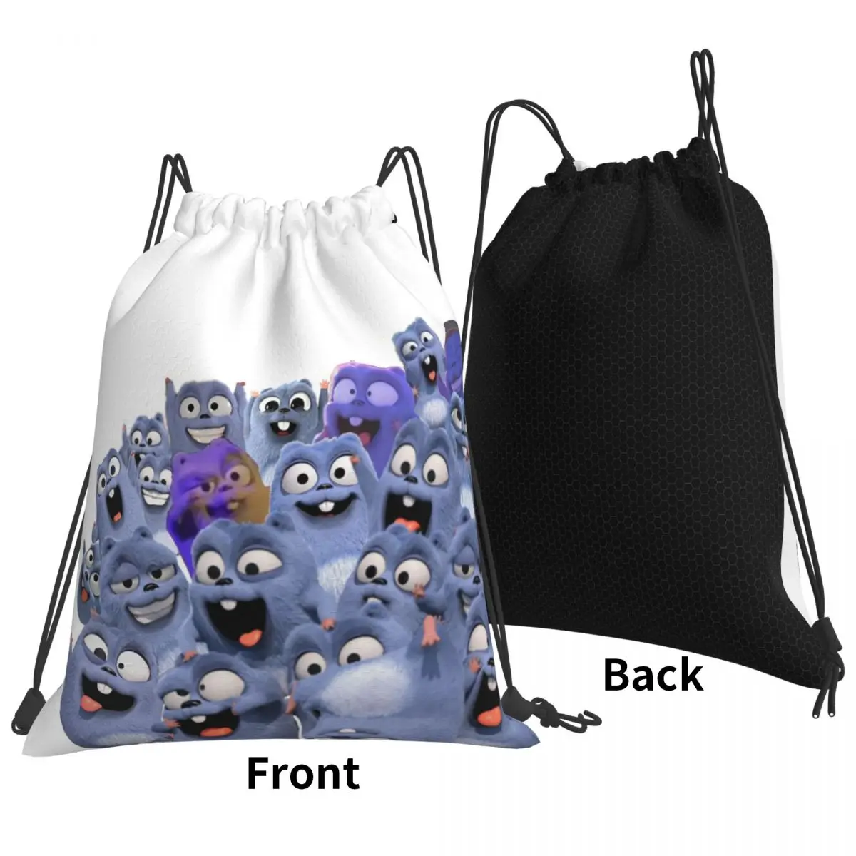 Animation Grizzy And The Lemmings Cartoon Anime Backpacks Drawstring Bundle Pocket Storage Bag Book Bags for Travel School