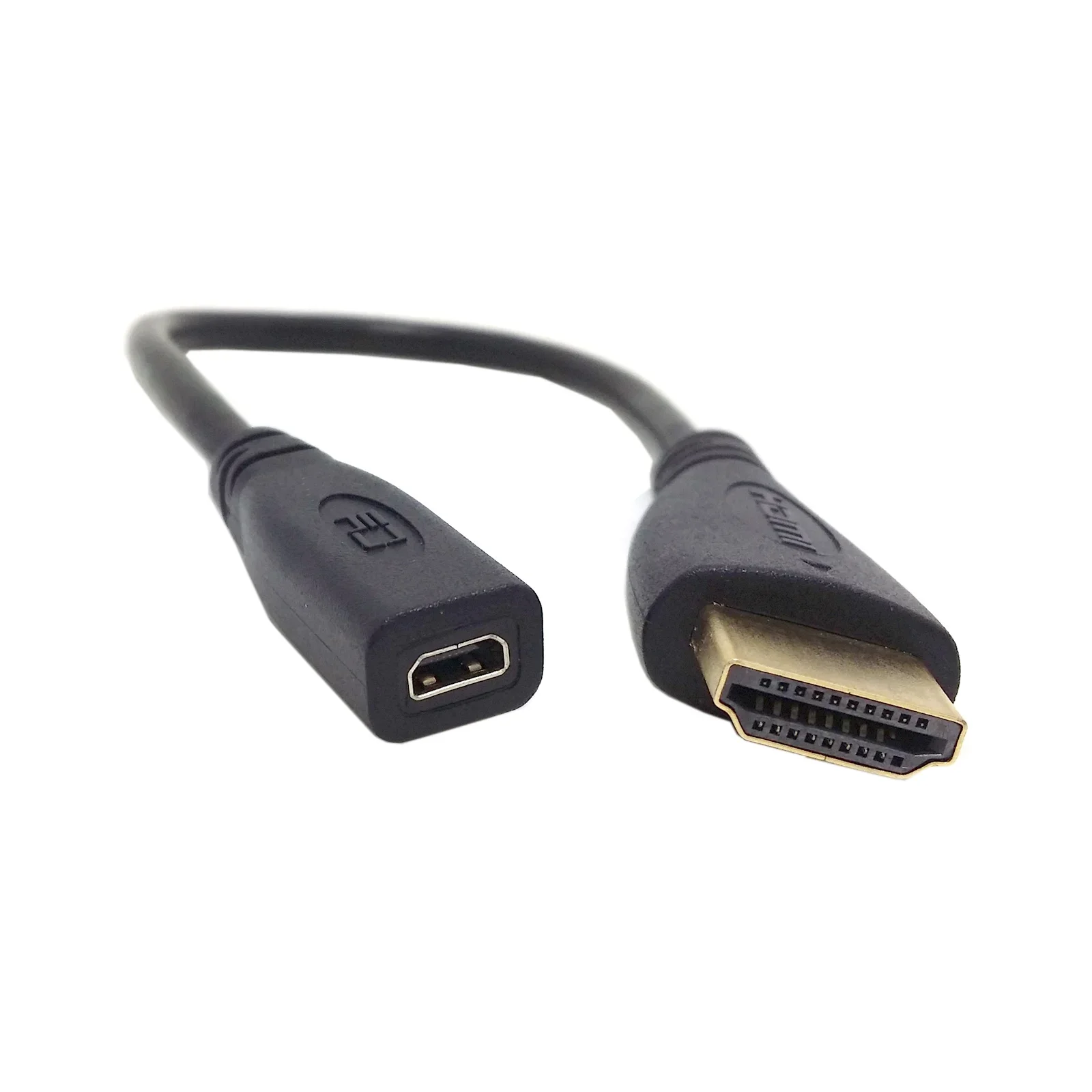 15cm Micro Mini HDMI-compatible Socket Female To HDMI-compatible Male Adapter 4K Hdmi Male Cable