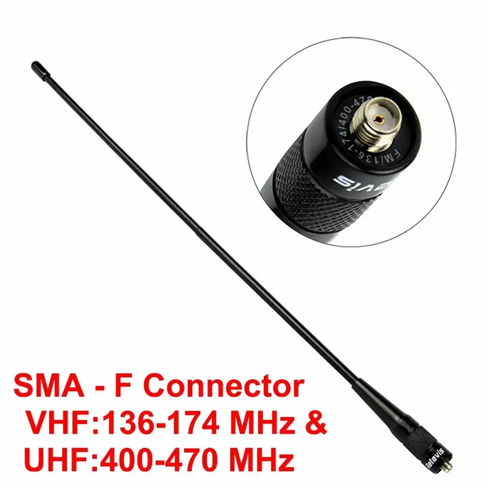 Retevis RHD-771 Walkie-Talkie Antenna SMA-F VHF UHF Dual Band for Kenwood Baofeng UV 5R 144/430Mhz for Quansheng UV K5 UV K6 K58