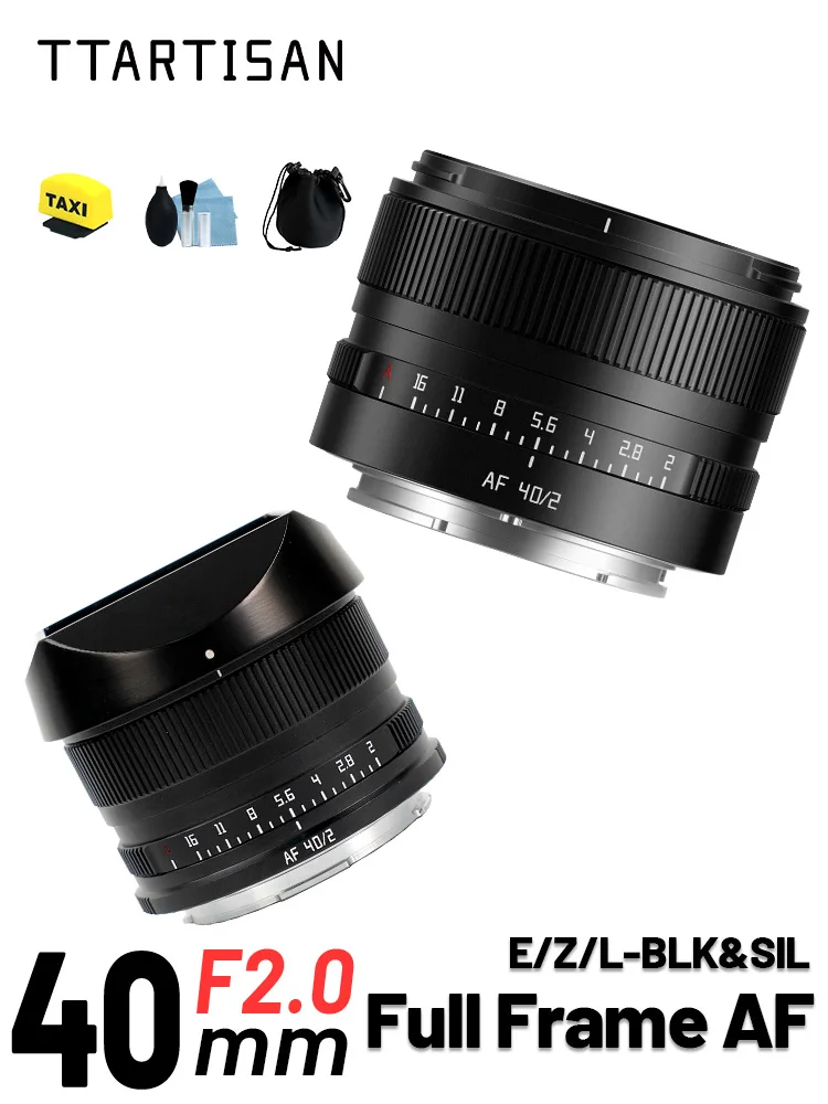 TTArtisan 40mm F2 Vollformat Autofokus AF Objektiv mit Großer Blende für Sony E FE Nikon Z L Anschluss A7CII A7R A7M Z6 Z6III ZFC Z9 S9 S5