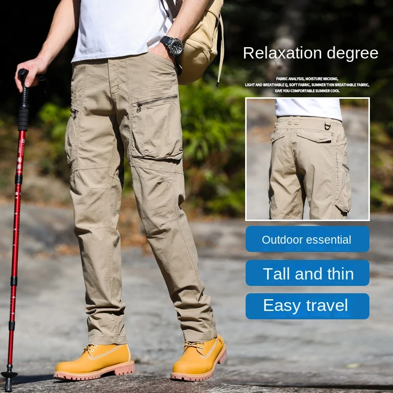 Multi-Pocket Cargo Pants Men's New Spring and Autumn Outdoor Mountaineering Tactical Pants Sports Casual Pants