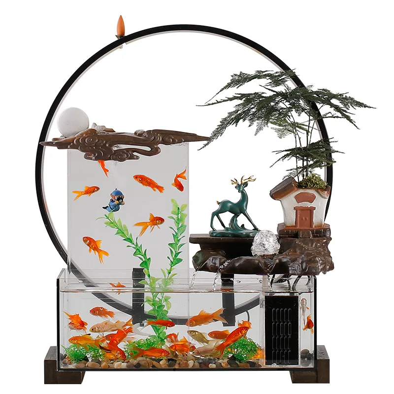 

Circle Creative Home Decor Art Sculptures Home Decoration Fish Tank