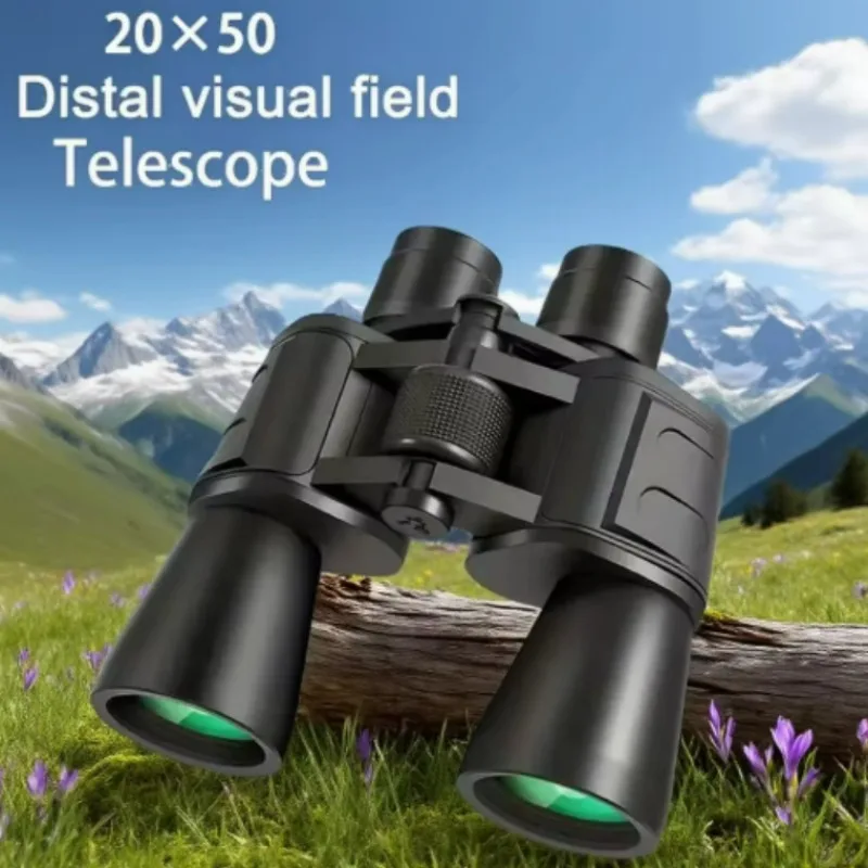 

Military 20x50 Powerful Long Range Binoculars Zoom HD BAK4-Prism High Magnification Professional Telescope for Hunting Outdoor