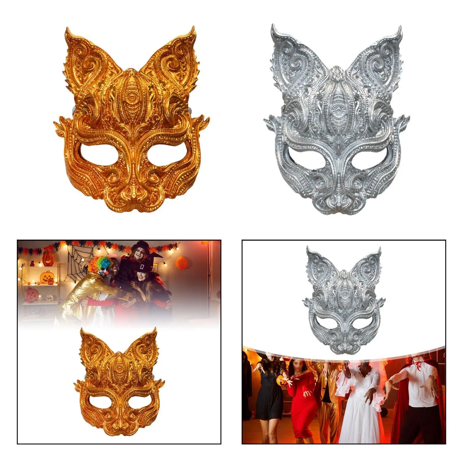 

Маска животного на Хэллоуин, маска для лица для женщин в косплеем и карнавальных мероприятий