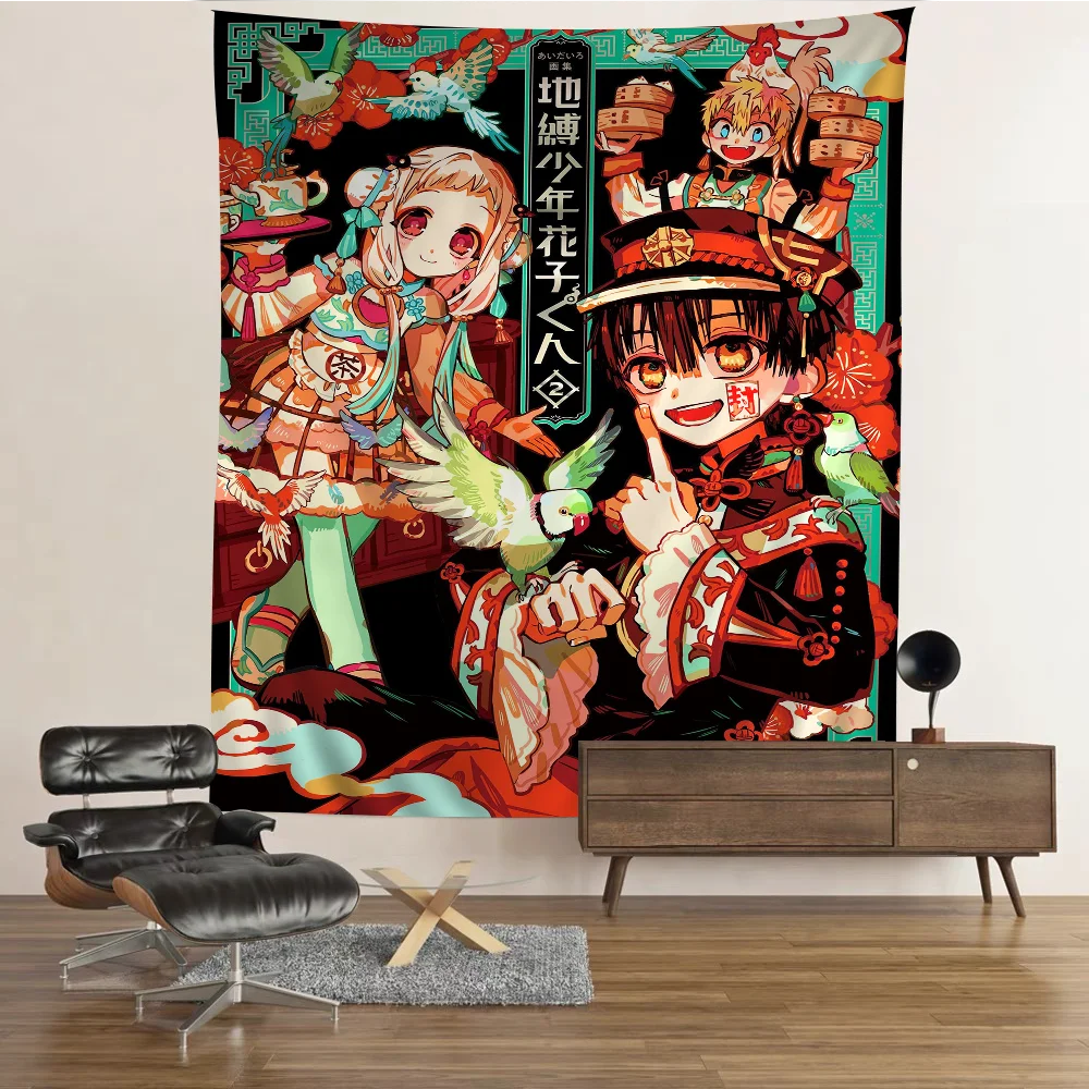 Toilet-Bound Hanako-kun Cartoon Tapestry Home Decoration Hippie Bohemian Decoration Divination Home Decor