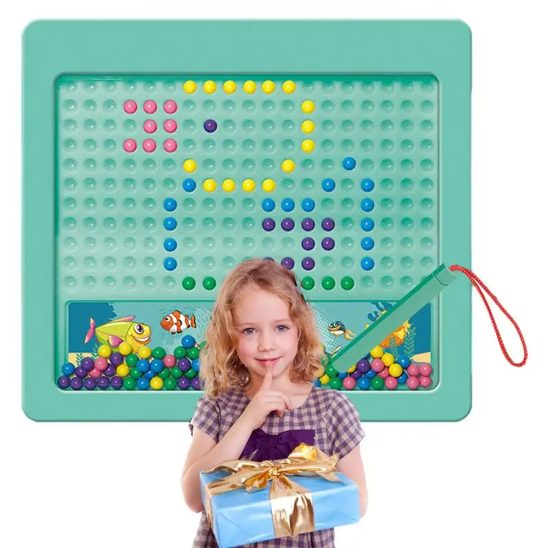 Magnetic Drawing Board Toy DIY Creative Magnet Puzzle Board Eye-Catching Color Fine Motor Skills Toy for Home School Travel and