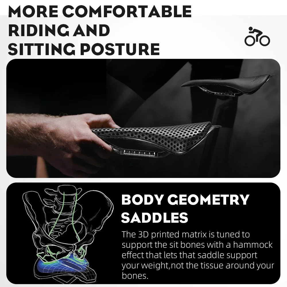 RYET Full Carbon Bike Saddle Ultralight Racing Bike Seating Saddles 115g 7x9mm Road Bicycle Seat Cushion Cycling Accessories
