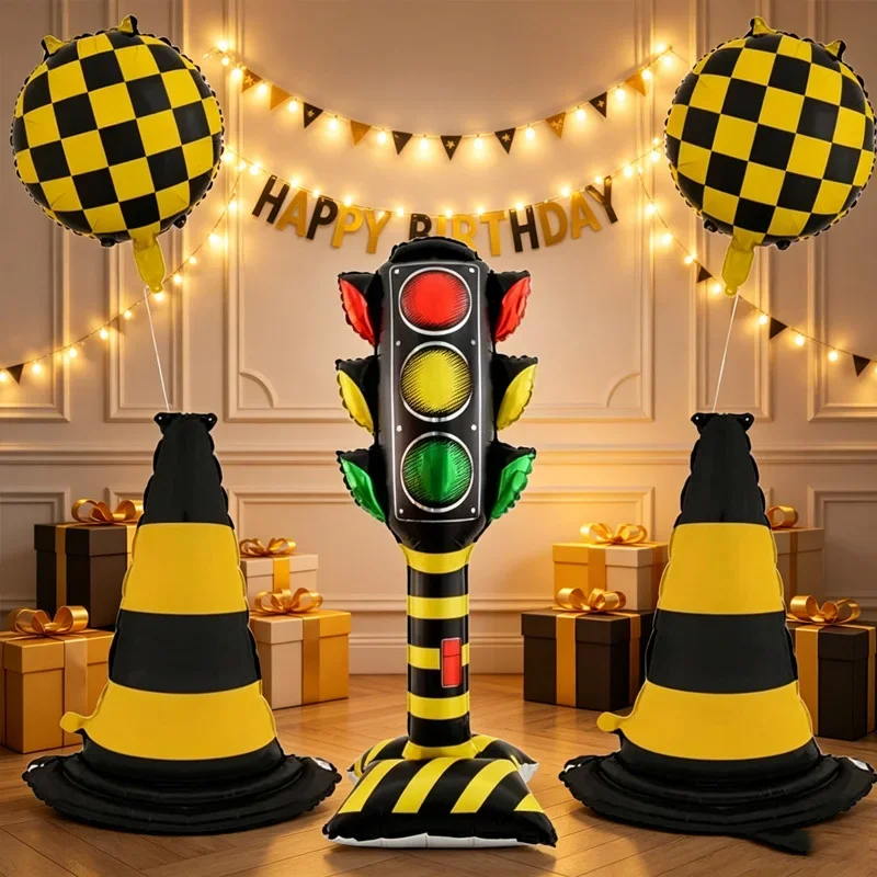 Vertical traffic light barrier barrel-shaped balloons set, for birthday parties, anniversaries and festivals