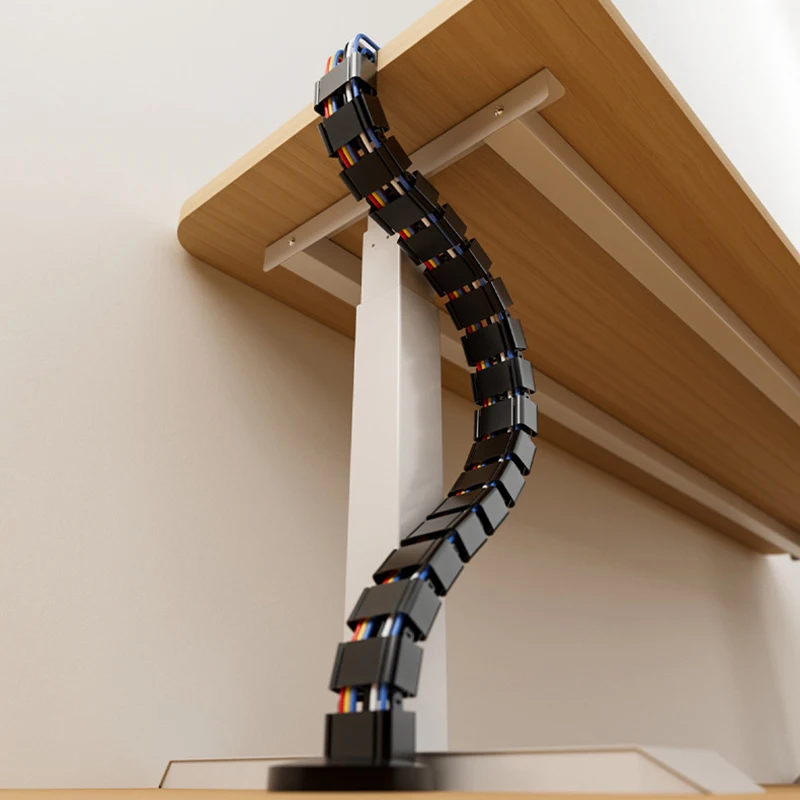 【L】Wire Spine Cable Spine 80CM Under Desk Cable Tray Wire Management Workstation Snake Cable Organizer Management