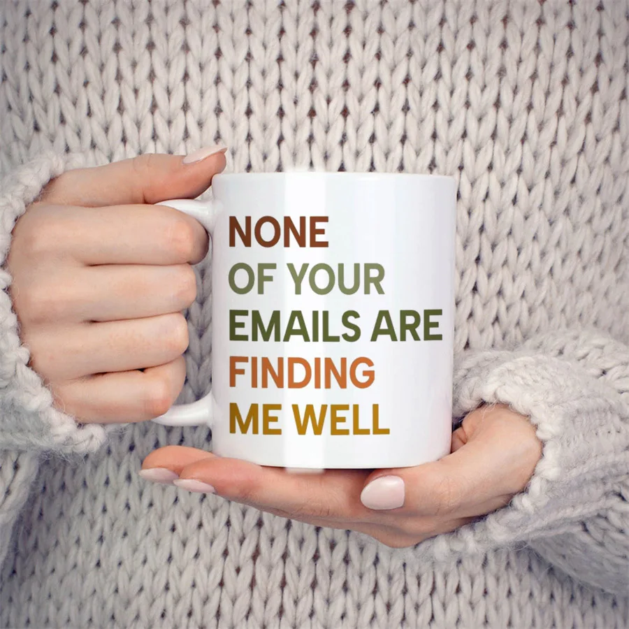Coffee Mug Gifts for Women Men Coworkers Office, Gag Gifts for Friends Boss Birthday Novelty Coffee Ceramic Tea Cups White 11 oz