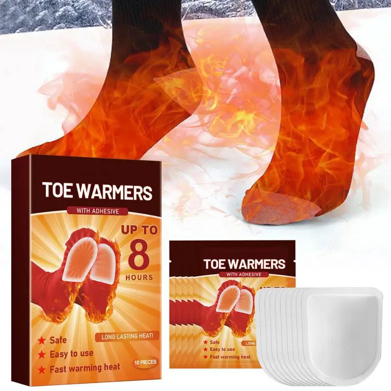 Adhesive Foot Warmer Fast-Heating Foot Warmer Non-Woven Foot Care 10pcs/20pcs Feet Patch For Cold Days Winter Camping Jogging