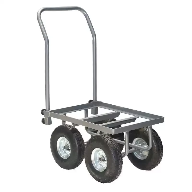 1pcs Hand Truck Multifunction Storage Trolley Cage Trolley Foldable Push Cart Bicycle Cargo Trailer Luggage Cart 53×38 CM