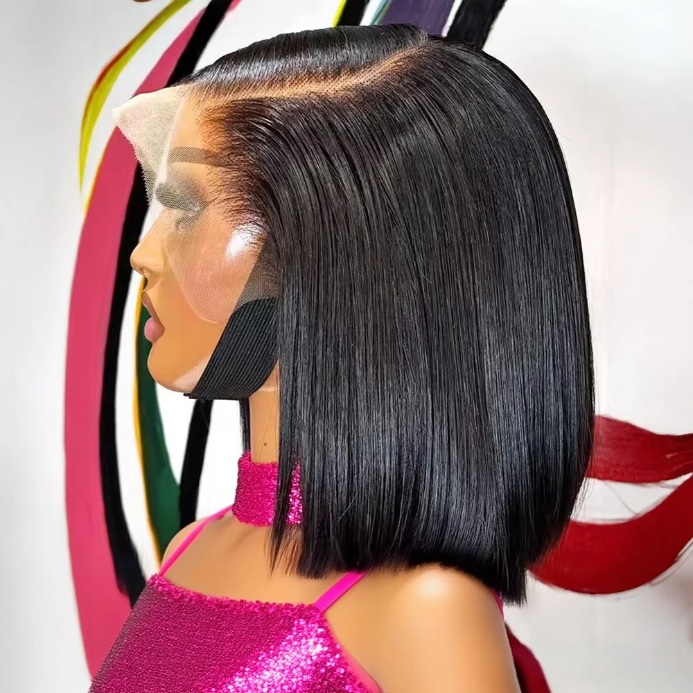 

Предварительно вырезанные готовые к ношению 7x5 13x4 бесклеевые парики Боб 250% бразильские костяные прямые 13x6 кружевные передние человеческие волосы Hd кружевные фронтальные парики