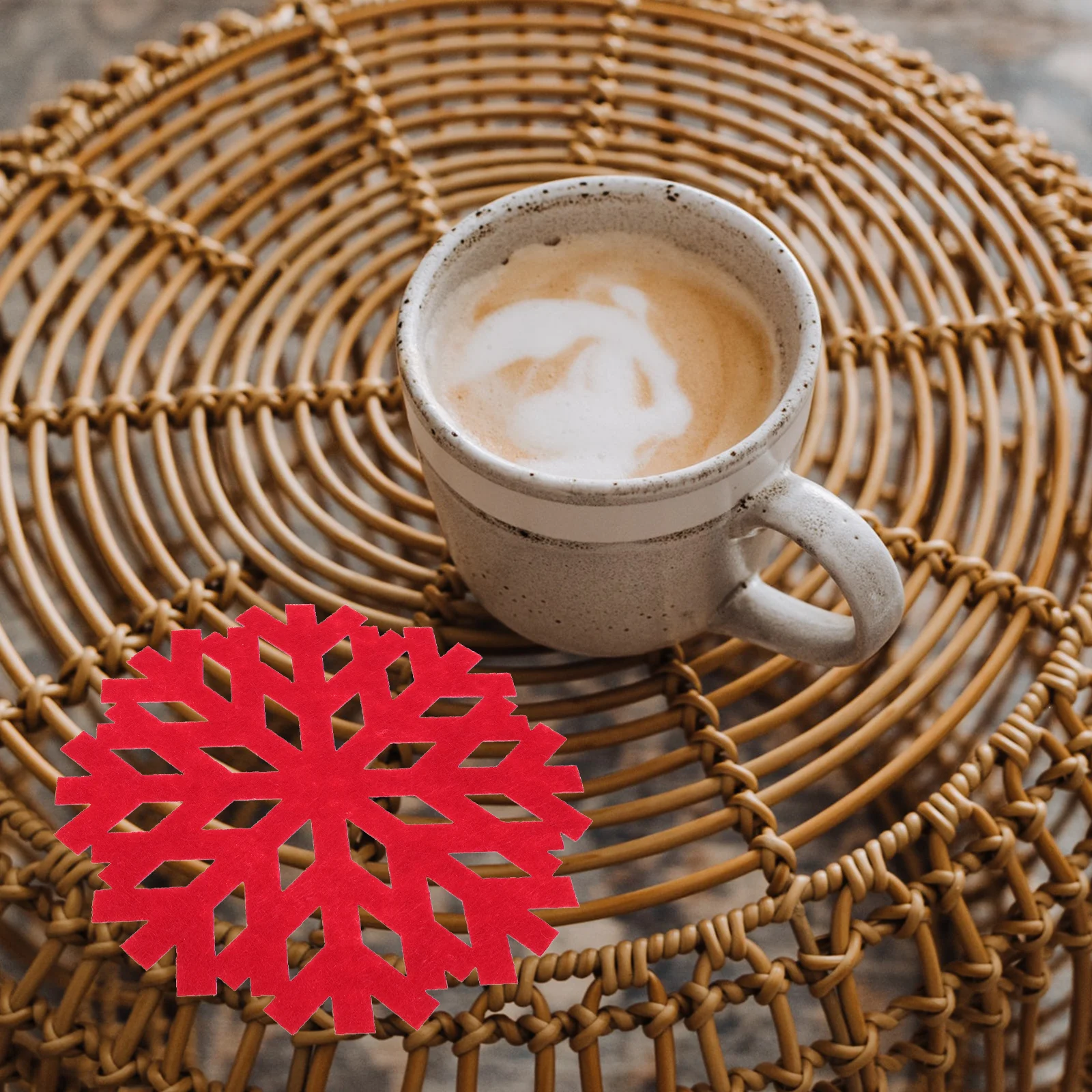 Posavasos resistentes al calor con forma de copo de nieve, manteles individuales antideslizantes para el hogar, Bar, restaurante, fiesta de vacaciones, 12 Uds.