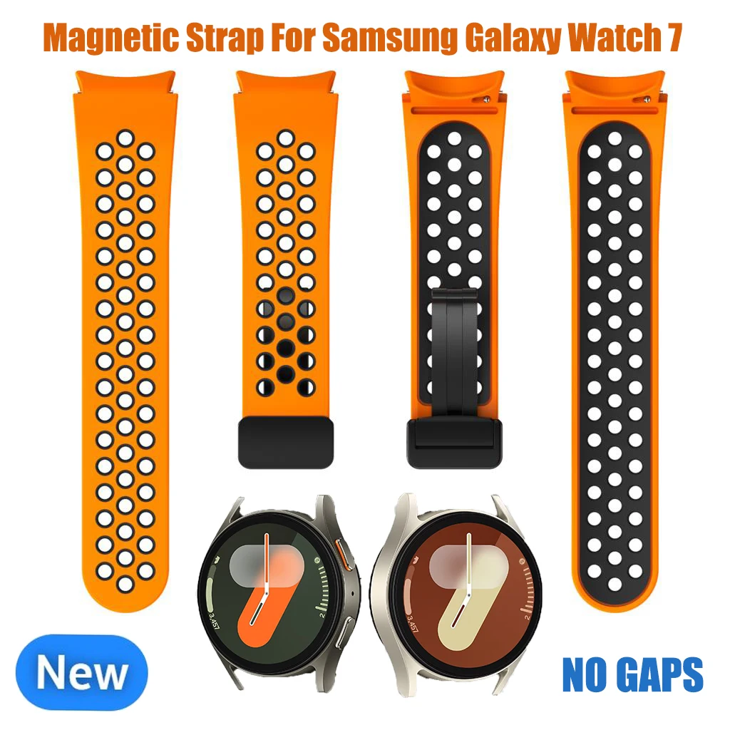 

Magnetic strap for Samsung Galaxywatch 7 6 classic 47mm 43mm 46mm D-Buckle Bracelet Galaxy watch 7/6/4/5 pro 45mm 40mm 44mm Band