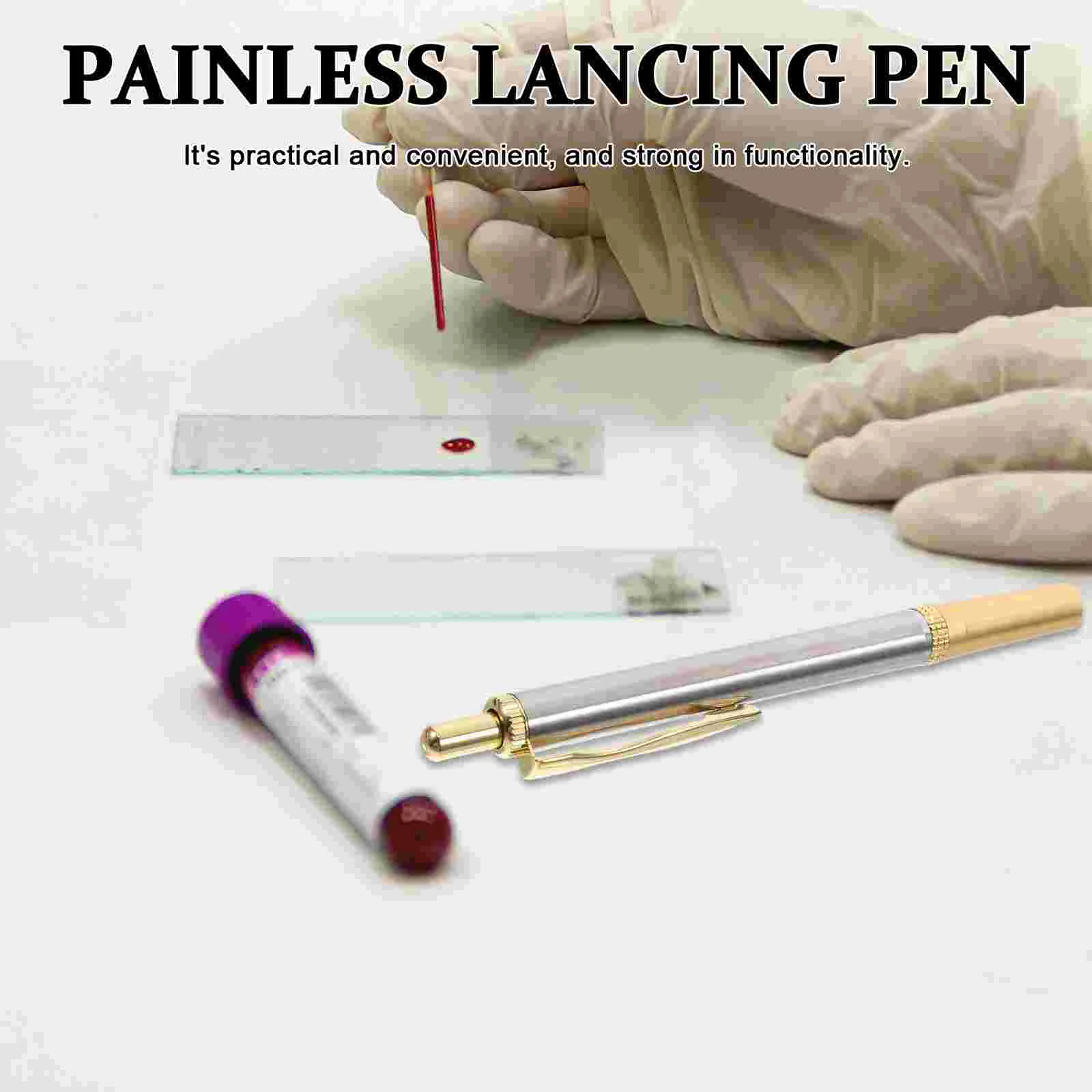 Lancet Stainless Steel Lancing Pen Point Painless Blood Test Tool Sampling Cupping Safe Collection