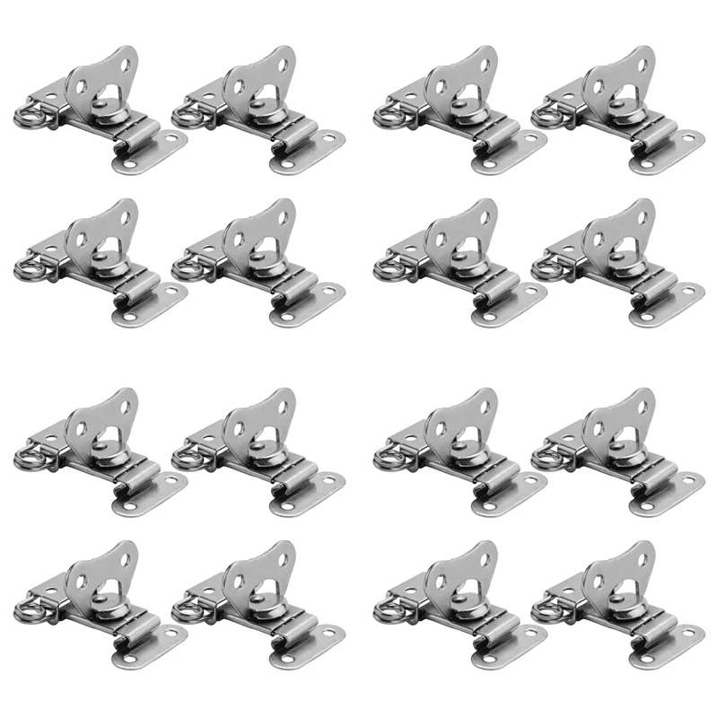 M05K 16 Pack 304 Stainless Steel Twist Latch With Keeper And Spring Butterfly Draw Latch For Case Box