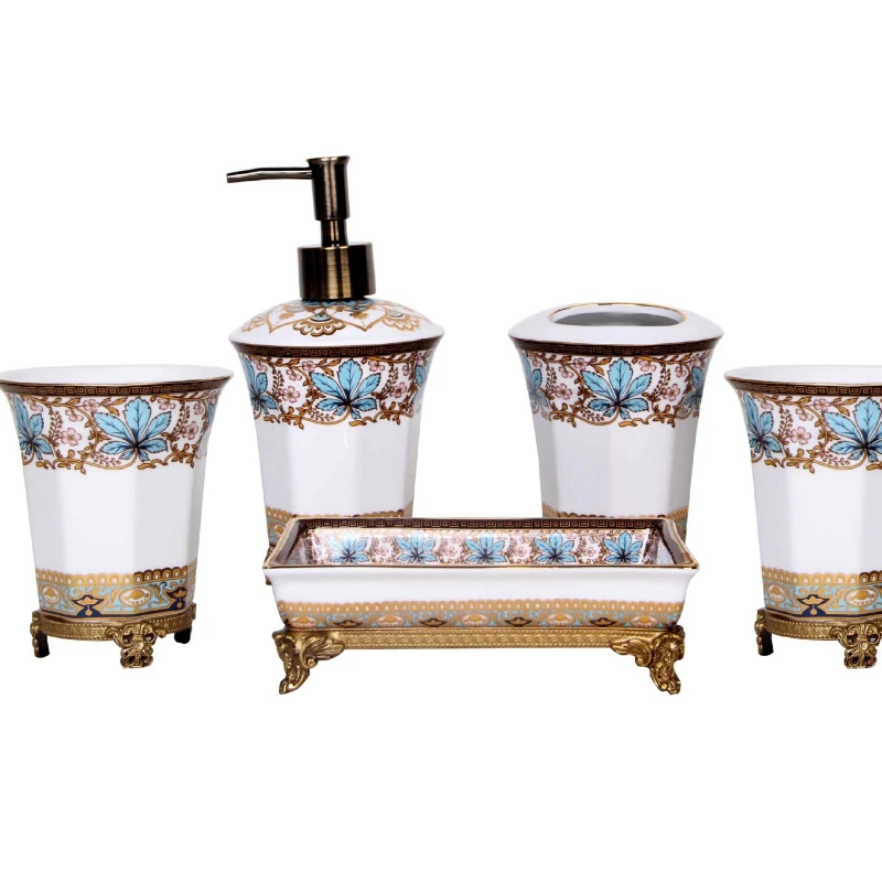 

ceramics bathroom set for High-end club Hotel bathroom combination supplies bathroom supplies set wash set