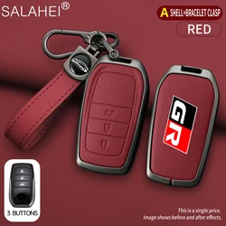 Car Key Case Cover Shell For Toyota GR CHR Hilux Fortuner Land Prius Cruiser 200 Camry Corolla Crown RAV4 Highlander Accessories