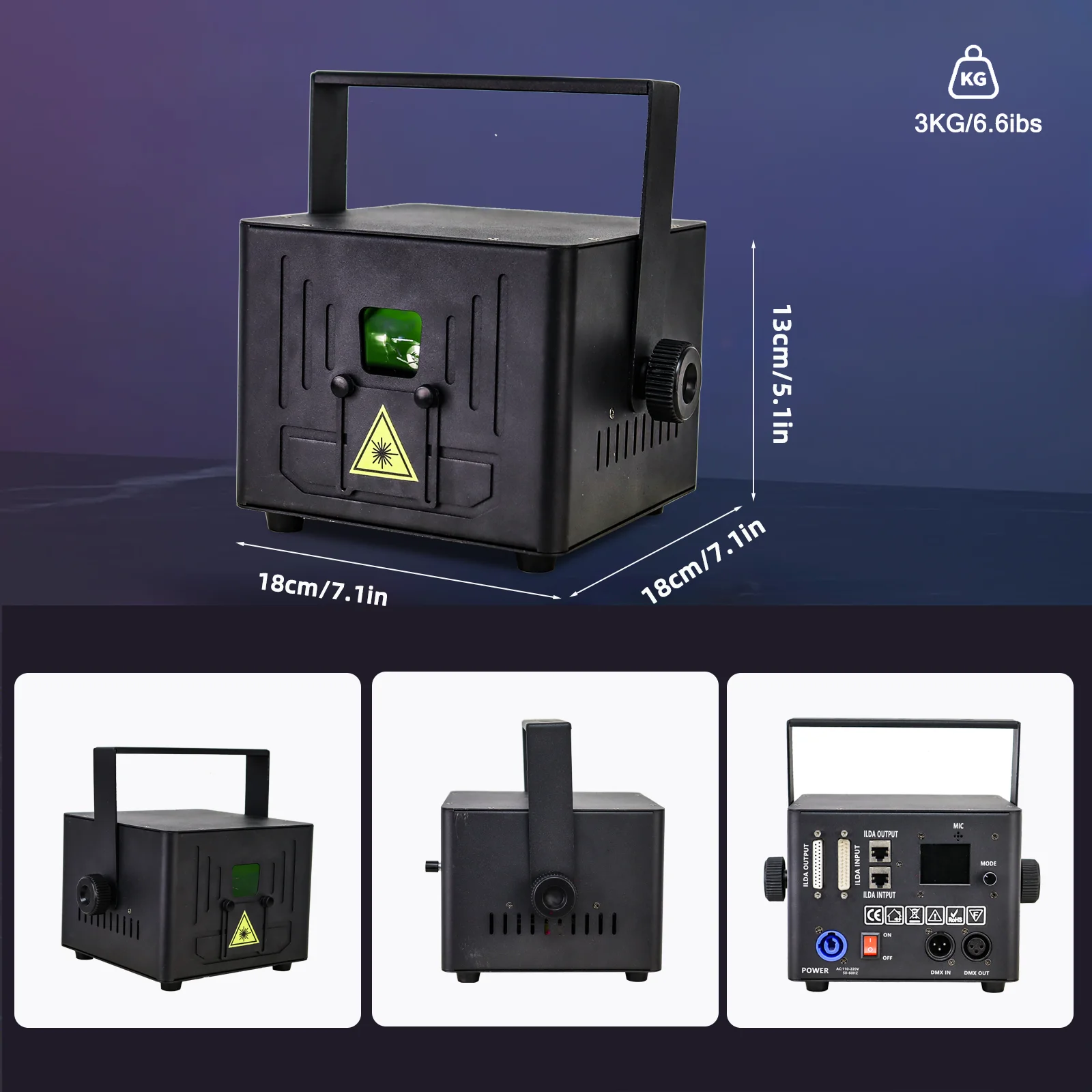 5 واط APP بلوتوث التحكم شعاع تأثير أنماط ضوء DIY بها بنفسك الرسوم المتحركة Gobos الكلمات RGB العارض DMX للديسكو DJ حفلة KTV الزفاف #5