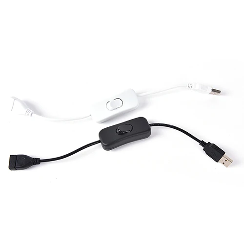 Woopower Chất Liệu Đồng Cáp USB Nam Đến Nữ Công Tắc Tắt Cáp Tặng Đèn LED Đường Dây Điện 28Cm