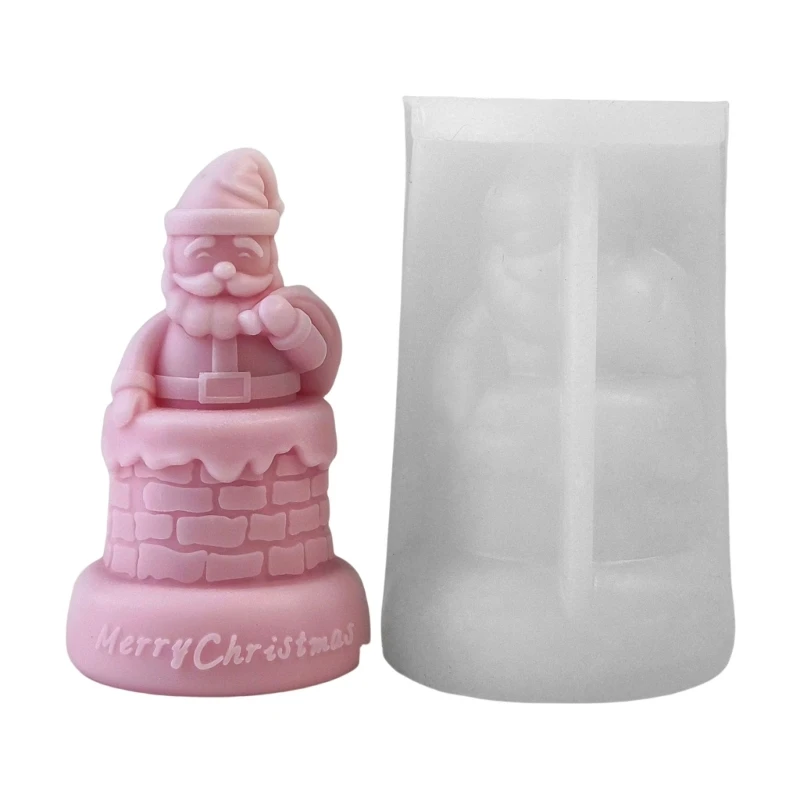 

High Temperature Resistant Santa Mold Artistic Detailed Silicone Santa Designs Craft Mold for Christmas N2UE