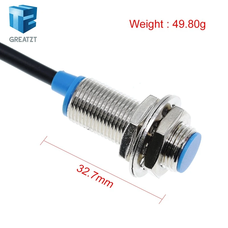 GREATZT 1/2/4PCS NJK-5002C Hall Effect Sensors Proximity Switch NPN 3-Wires Normally Open + Magne for arduino
