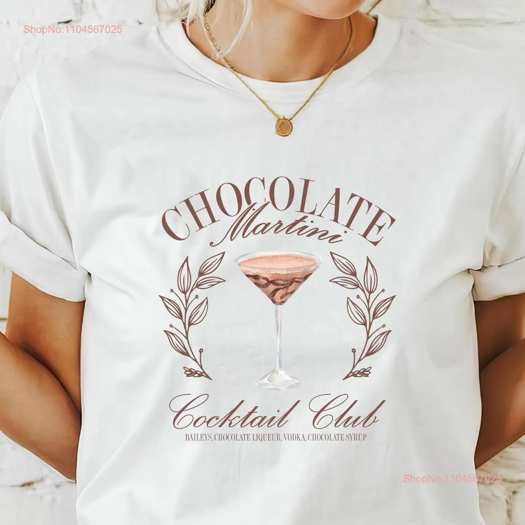 Chocolate Martini Cocktail Club camiseta amante bebedero manga larga o corta