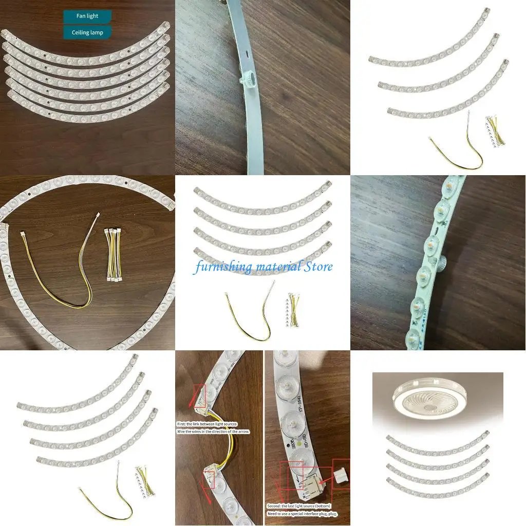 

Y5GD Indoor Ceiling Fan Light Fixture LED 3 Color Option Motor Lens Claritys Mount