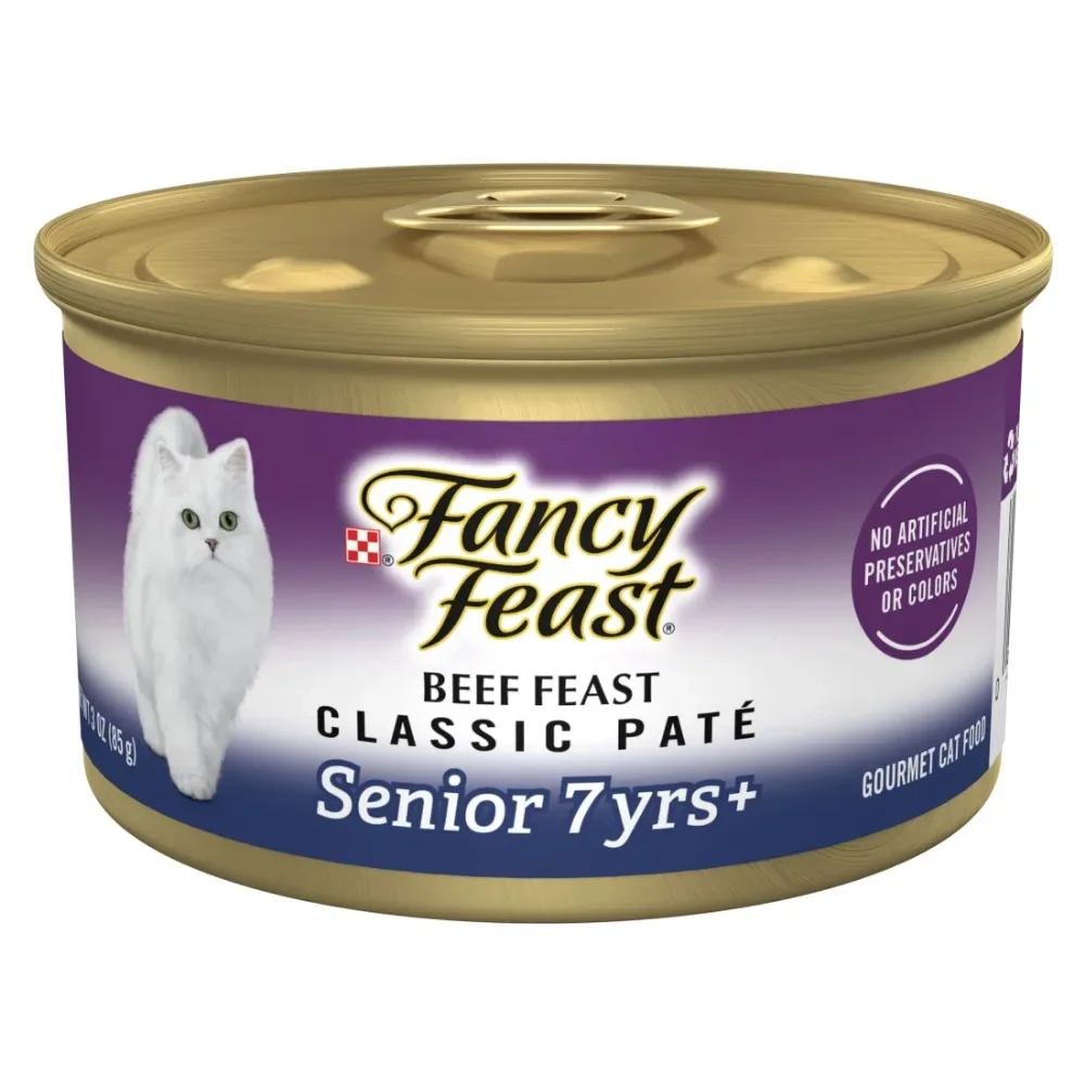

Purina Senior Classic Pate Kitten Food, Wet Cat Food, Beef Feast, 3 oz Cans (24 Pack)