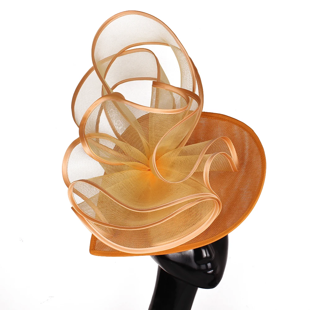 

Big Fascinator Hat For Women Ladies Formal Dress Party Derby Headpiece Cocktail Flower Headwear Hairpin Bride Hair Accessories