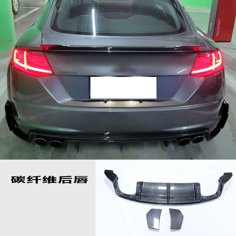 

Задняя губа из углеродного волокна для Audi TT TTS TTRS 15-18, модифицированный спойлер заднего бампера, объемная губа, автомобильные аксессуары