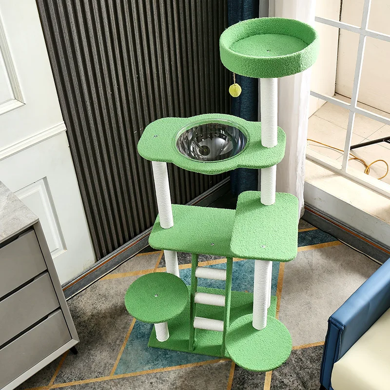 

Wood Brand New Modern Eco-Friendly Green Natural ceiling cat tree