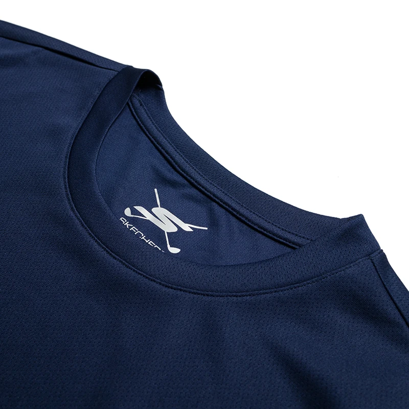 Skechers T-shirt girocollo a maniche corte lavorata a maglia da uomo e da donna Girocollo allentato Abbigliamento sportivo casual per pendolari P225U117-0515