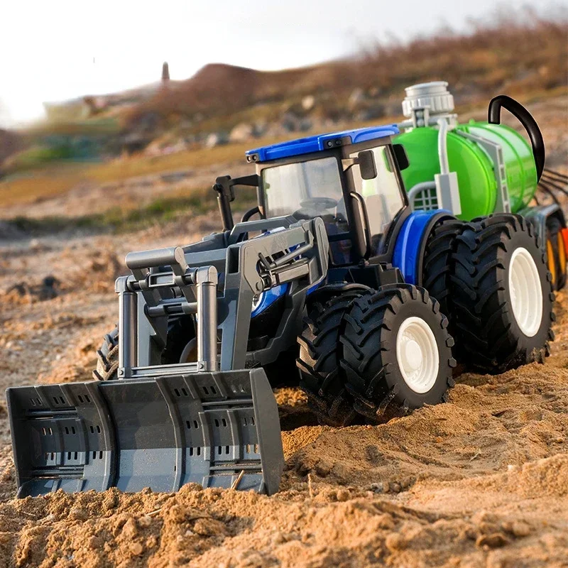 Farmer Engineering Vehicle Electric Toy 2.4G Wireless Remote Control 6-channel Charging Large Tractor Loader