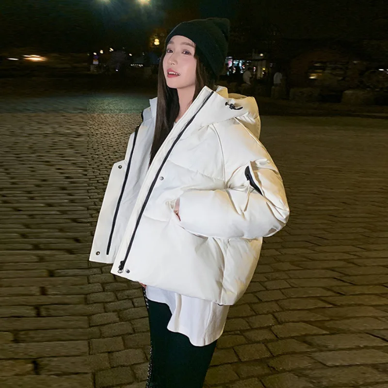 Nieuwe trend winter cropped pufferjack losse warme katoenen jas dames casual korte dikkere katoenen bovenkleding winterjas dames