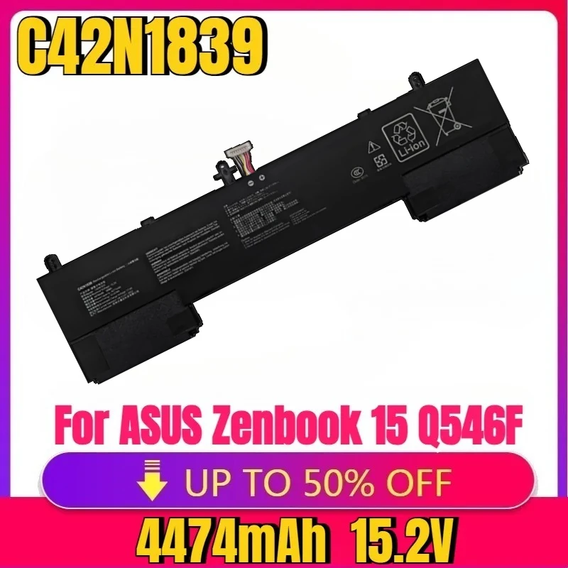 

New High-quality C42N1839 15.2V 68Wh 4474mAh Laptop Battery for ASUS Zenbook 15 Q546F UX534FTC UX534FT UX563FD UX534FA UX533FD