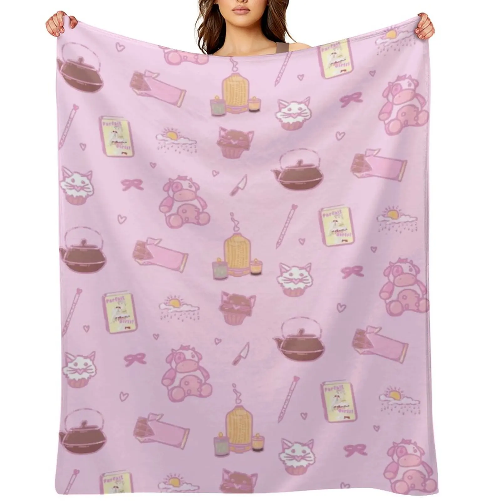 

Doki Props Pattern! Throw Blanket For Sofa Thin sofa bed Hair Comforter Blankets