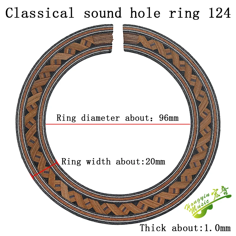 1 Stück Mundring für klassische Gitarre, Blumenmuster, Schalllochring, Massivholz-Gitarrenproduktionsmaterialien und Zubehör HUATOOL – Detail 18