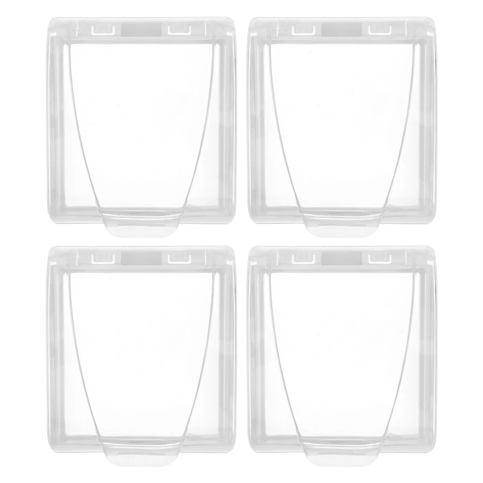 

4pcs Waterproof Socket Protective Cover for 86 Type Bathroom Switch Adhesive Protector Outlet Transparent Knob Guard Leak Proof