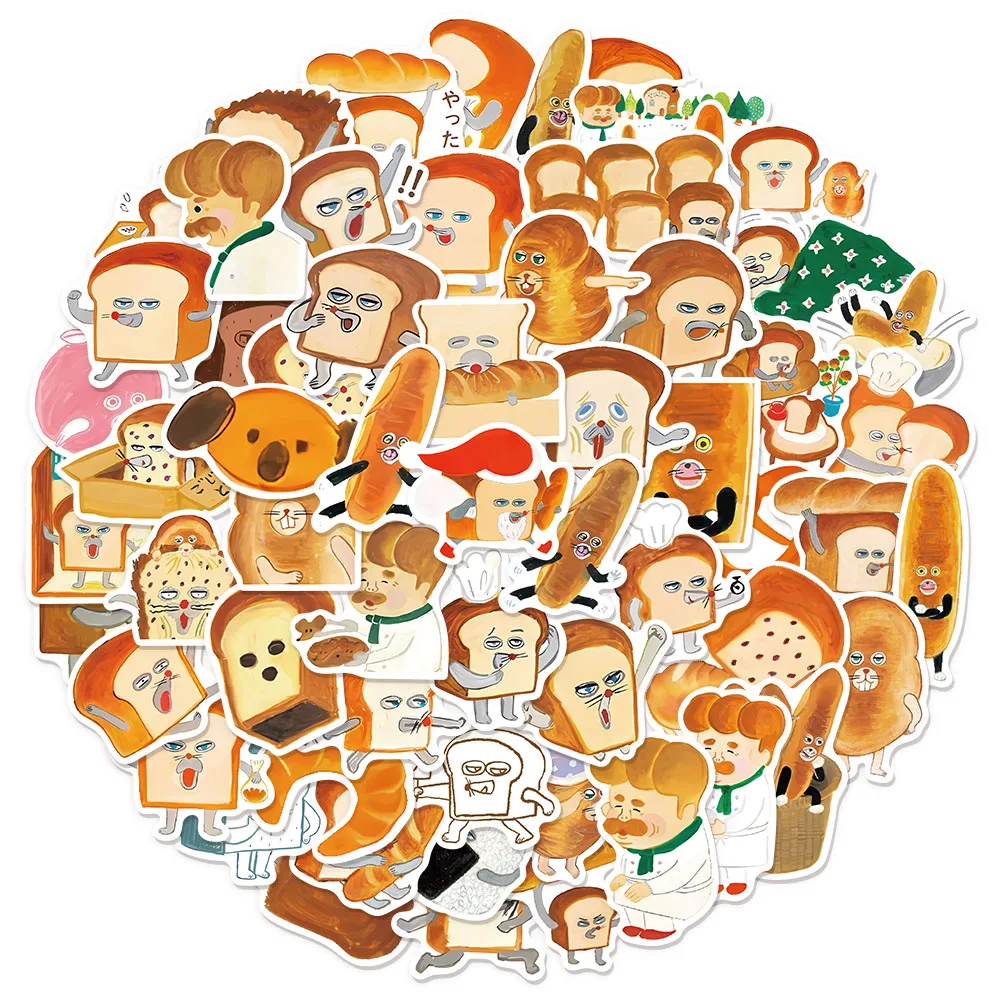 60PCS Bread Thief Character Graffiti Stickers DIY Luggage Notebook Water Cup Computer Waterproof Stickers