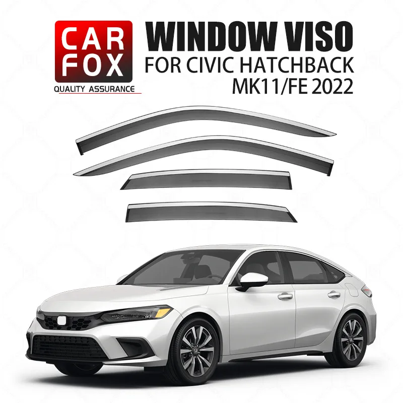 

For CIVIC 5D Hatchback 2016-2020 Car Window Visor Awning Shelters Windshield Side Window Rain Sun Shade Auto Accessories