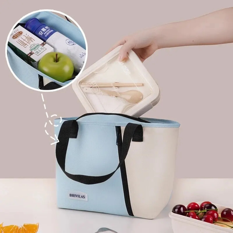 Reusable Lunch Tote Lunch Box for Man Woman, Leakproof Lunch Tote Bags with Front Pocket for Work Office Picnic Or Travel