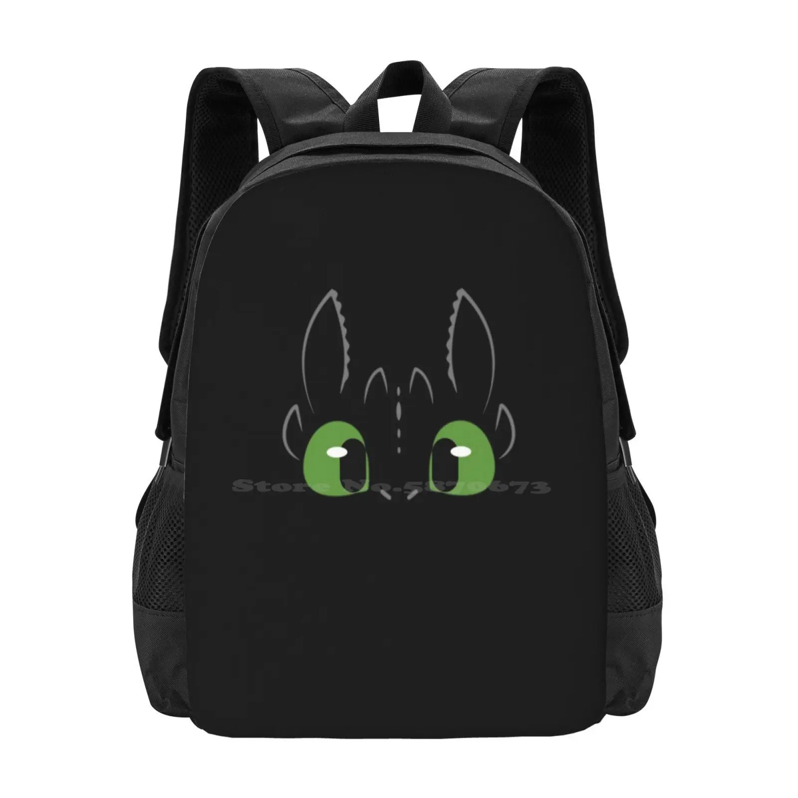 Cute Fury New Arrivals Unisex Bags Student Bag Backpack Night Fury Cute Fury Httyd Httyd Httyd Dark Film Movie Toothless