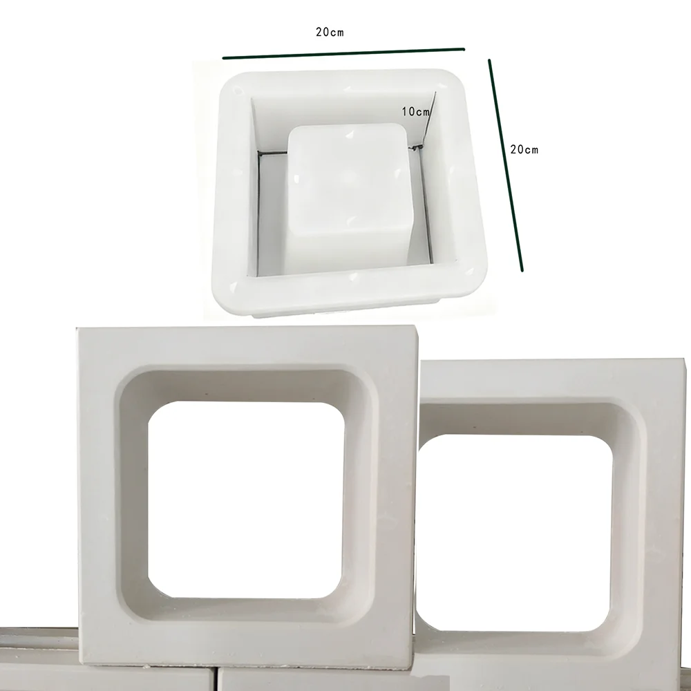 

20*20*10 см цементная античная полая форма для кирпича квадратная садовая настенная кирпичная перегородка противоскользящая бетонная пластиковая форма для тротуарной плитки своими руками 1