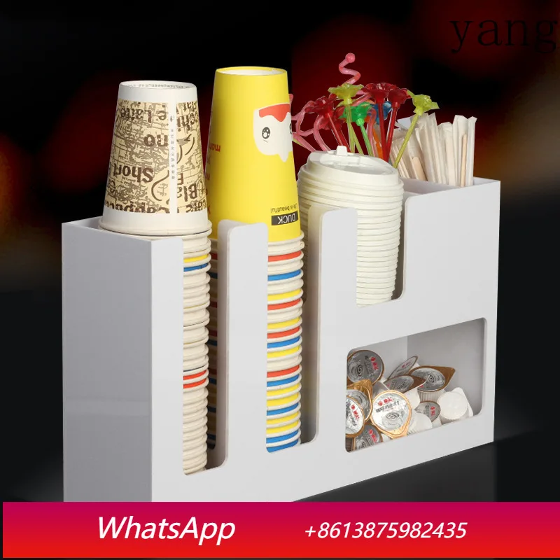 

LMM Cup Storage Rack Acrylic Wooden Multifunctional Shelf Cup picker No punching