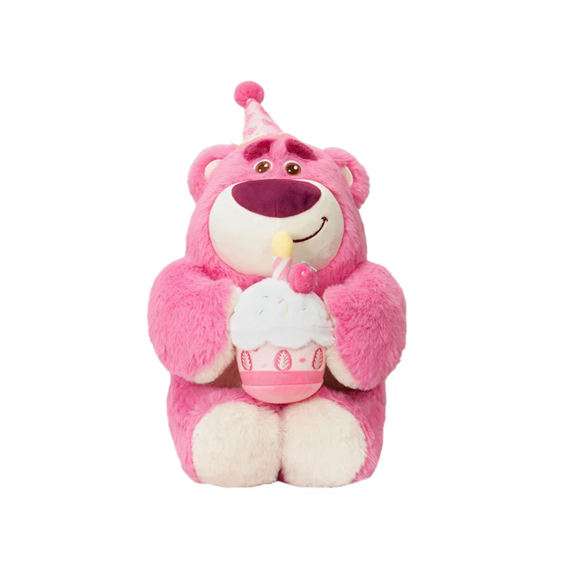 دمية ديزني لوتسو الدب القطيفة الرسمية-لعبة احتضان لطيفة معطرة بالفراولة مع مادة ناعمة هدية عيد ميلاد على طراز Hot Ins للفتيات