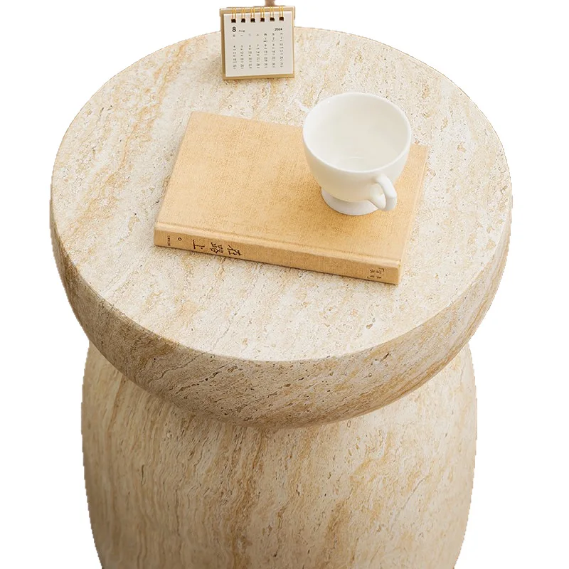 Joylive Imitation Cave Stone Magnesium Mud Edge Table For Homestay Household Coffee Table Bedside Table Balcony Round Table