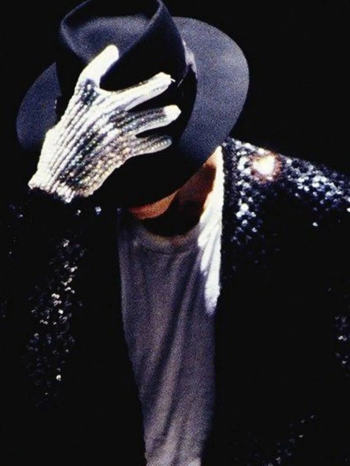 MJ Michael Jackson Billie Jean With Name Black FEDORA Wool Hat Trilby Collection for Performance Party Show Imitation Gift