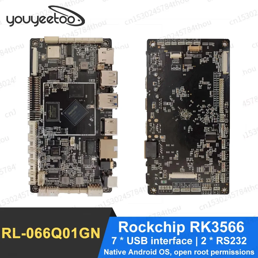 

RL-066Q01GN Development Board Rockchip RK3566 Open Root Permission Android Motherboard HDMI Output, LVDS, 7-way USB Interface